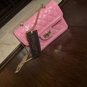 Pink Quilted Chain Bag